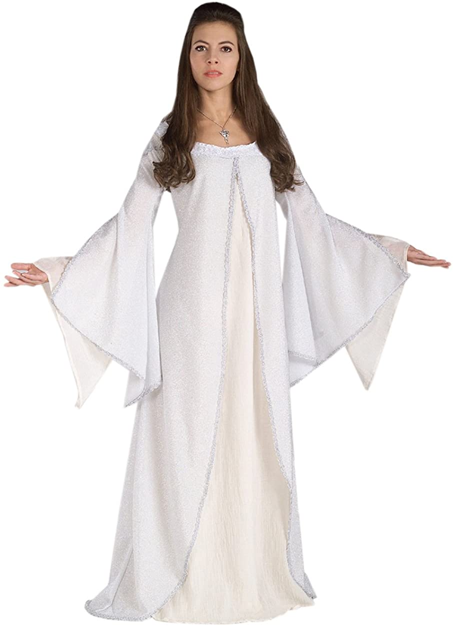 Amazon.com: Arwen Theatre Costumes White Gown LOTR Lord of The ...