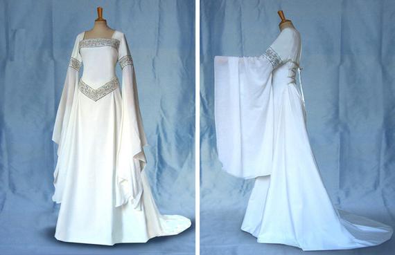 Hochzeitskleid Elfenkleid Mittelalterlicher Herr der Ringe CALIDA | Etsy