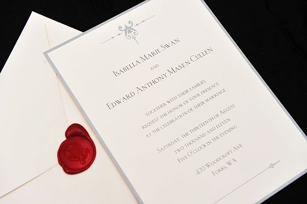 The Twilight Wedding Invitations | Twilight wedding, Breaking dawn ...