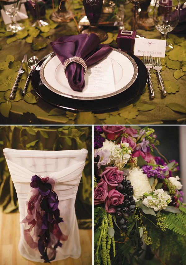 Twilight Inspired Wedding Tablescape | Hochzeit im Morgengrauen ...